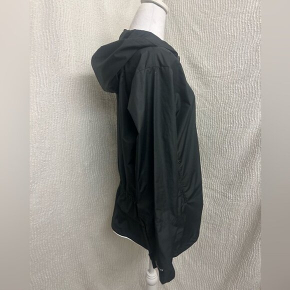 Nike Women’s Windbreaker Jacket L Black White Detail Reflective Front Lightweigh - Picture 5 of 13